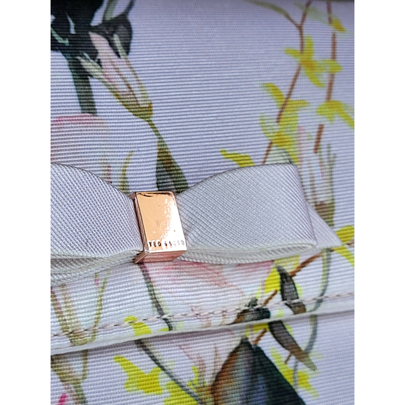 Ted Baker London Hania Elegant Bow Evening Clutch floral gold strap new - Picture 12 of 16